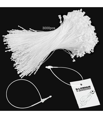 Trimming Shop Fermagli Per Etichette In Nylon 25 Cm (100 Pezzi) – Stringhe Con Scatto A Blocco Per Abbigliamento, Gioielli E Bagagli (Nero) - 3