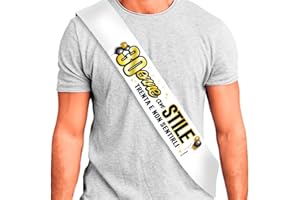 DFPRIME FASCIA 30 ANNI oro - Fascia Compleanno 30enne con STILE | TRENTA E NON SENTIRLI – Fascia Divertente e Scherzosa – Gadget Compleanno 30 Anni – Regalo Originale per Uomo e Donna