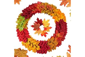 DOJoykey 300 foglie d'acero autunnali, foglie autunnali artificiali di colore misto per decorare la stanza a tema autunnale, creare cartoline, artigianato e giorno del ringraziamento
