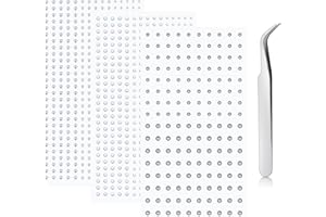 NIUSIMAN 3 Hojas piercing nariz falso Spike Fake Ceja Lipstick Spike acrílico Stick-on piercing nariz falso Cristal Hojas Forma Redonda Pegatina Piedra Preciosa No Piercing Joyería 2/2.5/3/4MM