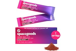 SPACE GOODS Spacegoods Rainbow Dust 7 Day Sachet Pack | Flavoured Mushroom Coffee | 120mg of Natural Caffeine | Lions Mane, Chaga, Ashwagandha & Vitamin B5 | Sharper Focus, Energy & Calm | Coffee