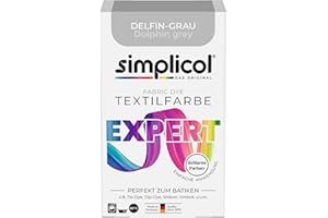 Simplicol Teinture Expert : Votre Teinture Express en Machine ou en bassine - Paquet de 300g - Couleur Gris Dauphin