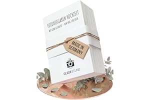 GLEDESTUND Fotoaufgaben Hochzeit – 100 Karten mit 90 kreativen Aufgaben + 10 Blanko-Karten, nachhaltig produziert und in modernem, schlichtem Design | Perfektes Hochzeitsspiel für Gäste