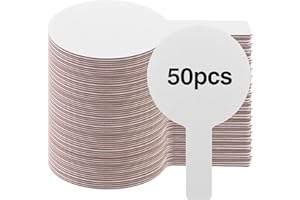 SEVENMYE 50 Stück trocken abwischbare Antwortpaddel, tragbare doppelseitige Mini-Whiteboards, kleine Whiteboards, trocken abwischbare Schilder, Auktionspaddel für Studenten, Klassenzimmer, Abstimmungsspiele