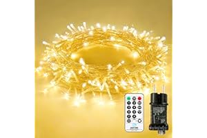 ‎BZAVOR Bzavor 15M 100 LED Lichterkette Außen mit Stecker Timer 8 Modi Merkfunktion IP65 Wasserdicht lichterketten Outdoor Weihnachtsl Led Lichterkette Innen für Party Weihnachten Garten Zimmer