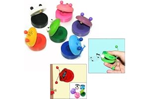 OFKPO 6 Stück Karikatur Tiere Kastagnetten aus Holz,Baby Lernen Musikinstrumente Spielzeug