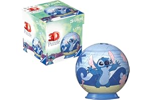 Ravensburger - Puzzle 3d Stitch Sferico | Puzzle 3d Bambini 6 Anni O Più | Regalo Stitch Bambina E Bambino 54 Pezzi | Giochi Bambini 6 Anni Sferico Da Disney