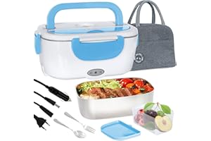 Poligono Fiambrera Electrica 1.5L (55W/220V) Fiambreras Comida Trabajo,Calentador de Comida Termica para Trabajo,Taper Electr