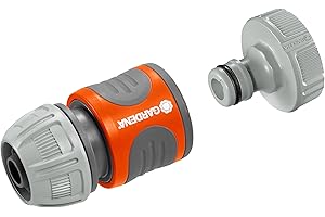 Gardena Pumpen-Anschlusssatz: Schlauchkupplung zum schnellen Anschluss von 13 mm (1/2 Zoll)-Schläuchen an Pumpen mit 33,3 mm (G 1 Zoll)-Außengewinde (1750-20)