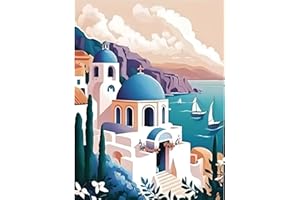 luckyarina Landschaft Malen Nach Zahlen Erwachsene-Meereslandschaft Malen Nach Zahlen Erwachsene Leinwand,Malen Nach Zahlen für Erwachsene Landschaft,DIY Ölgemälde für Home Décor (30X40cm)