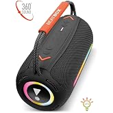 Powerway BeatBox Siyah Led Işıklı Ses Bombası Usb Sd Aux FM Radyo Bluetooh Hoparl&ouml;r