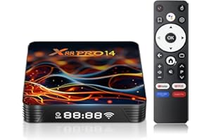 EASYTONE Android 14 TV Box, 2025 Android TV Boxes RK3518 with Quad-Core 64bit Cortex-A53 CPU Support WIFI6 4K HD BT5.0 2.4G/5G Dual WiFi 100m Ethernet 2GB RAM 16GB ROM Smart TV Box