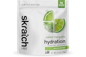 ‎SKRATCH LABS SKRATCH LABS Everyday Hydration Drink Mix | zuckerfreies Elektrolyte Pulver | 120g | Salziger Margarita | Glutenfrei, Vegan, Keto