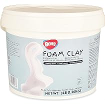 BOHS 12-Colors Foam Modeling Clay - Soft, Air Dry, Stretchy Clay For Crafts, Cosplay, Slime Making & Kids Projects (2.65 Lbs, Ages 3+)