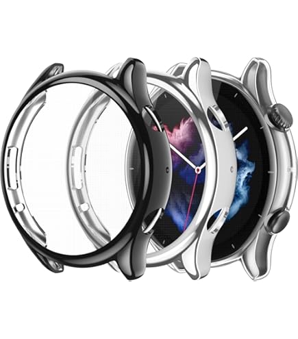 4 Custodie TPU Per Amazfit GTR 3 Pro/GTR 3 | Protezione Anti Graffi | Nero/Rosa/Trasparente/Grigio - Foto 3