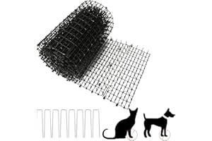AKOLAFE Tapis Anti Chat 400 x 30 CM Tapis Anti-Chat avec 8 Pointes Tapis Anti Chien Noir Tapis Répulsif Chat Empêcher Animaux de S'approcher Tapis Picot Anti Chat pour Jardins Intérieurs et Extérieurs