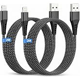 iPhone Cable Fast Charging 2 M 2 Pack,[MFi Certified] Lightning Cable USB Fast Charging Cable iPhone Charger Nylon, USB to Li