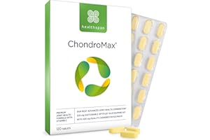 ‎HEALTHSPAN Healthspan Glucosamin und Chondroitin | 1 Monatsvorrat | Gelenkgesundheit | 500 mg Optiflex Glucosamin & 400 mg Chondroitinsulfat | Vitamin C zur Unterstützung des Gelenkknorpels (120 Tabletten)