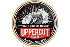 Uppercut Deluxe Krem teksturujący dla mężczyzn, Produkt do stylizacji włosów dla mężczyzn z możliwością ponownego utrwalenia i naturalnym wykończeniem, Krem do stylizacji włosów, 100g