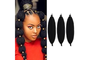 DSOAR Sprężyste Włosy Afro Twist 16 Cali 3 Opakowania Wstępnie Rozdzielone Włosy do Zaplatania Marley Twist Przedłużanie Włosów Afro Kinky Marley Włosy Szydełkowe dla Kobiet