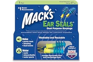 Mack's Seals - Tapones para los oídos para natación, Color Multicolor