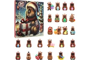GADITIEK Calendario de Adviento Capibara 3D 2025 – 24 días de sorpresa con figuras de capibara móviles | Decoración navideña y regalo