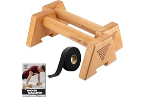 GORNATION Träparalletter, Högkvalitativa Träningsparallettes för Calisthenics, Gymnastik och Push-Ups, Bärbara Trä Parallettes Set för Effektiv Träning, Fitness-Training