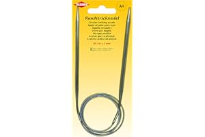 Kleiber + Co. GmbH Circular Knitting Needle, Metal, Gray, 80 cm x 5 mm