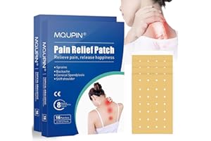 Patches per il sollievo dal dolore MQUPIN, patch a lunga durata per il sollievo dal dolore, kit di patch per il sollievo dal dolore al ginocchio, schiena, collo, spalle, vita (32 patch)