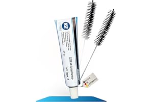 fancility® Grasa de silicona para cafeteras automáticas de Diamant 25 g + 2 o 5 cepillos premium XL – Grasa lubricante apta para alimentos, grasa para grifería para juntas, junta tórica, grasa de