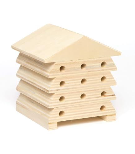 Kit De Casa De Madera Para Mariquitas (Pack De 2) – Manualidad Infantil Para Pintar Y Colgar En El Jardín