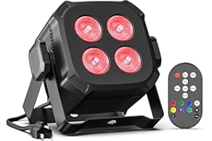 Rtktoup RGBW LED Par Scheinwerfer, 40W LED Bühnenlicht DMX 4/8CH mit Fernbedienung Par Strahler, Discolicht Partylicht für DJ Bühne Bar Party Hochzeit Haloween Weihnachten