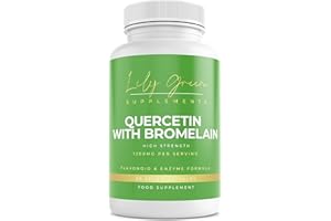 LILY GREEN SUPPLEMENTS Lily Green | Quercetin with Bromelain 1200mg per Serving | 60 Vegan Capsules | High Strength | Antioxidant & Anti-Inflammatory | No Artificial Additives | Made in UK