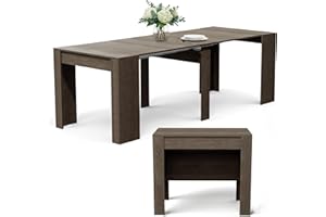 LA FÁBRICA DE INVENTOS Mesa Consola Extensible de Madera 51-235x90cm - Mesa Extensible Comedor - Aparador Convertible, Escritorio o Mueble Recibidor Multifuncional y Moderna, Ideal para Espacios Reducidos