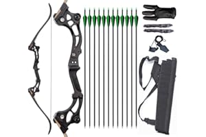 Vogbel 64" Takedown Recurve Bow and Arrows Metal Riser 30-50lb Right Handed Longbow for Adults Archery Hunting