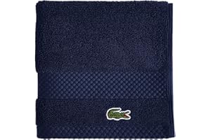Lacoste Heritage - Paño de Lavado de algodón Supima, Azul Marino, 13 x 13 Pulgadas