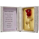 Online Street Glass Red Rose In White Box Tribute to Mother Gift Mum Mummy Mom Birthday Anniversary Christmas Keepsakes Ornam