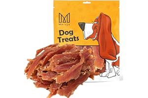 MERSJO friandises pour Chiens - 92% Haute teneur en Viande, Pas d'additifs, sans céréales ni Sucre, Friandises pour Chiens en complément Quotidien, Magret de Canard séché, 500g