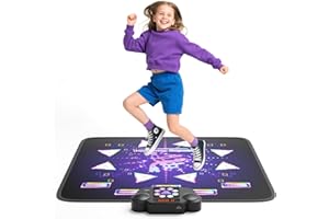 Yigowyigo Dance Mat for Girls Boys, Music Dance Play Mat with 8 Arrows & Light-up Music Kids, 6 Game Modes & 50 Levels, Bluetooth, Christmas Birthday Gifts Dance Toys for 3 4 5 6 7 8 9 10+ Year Old
