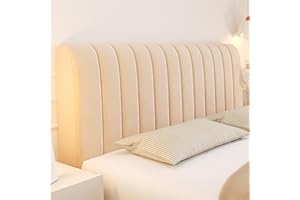Chickwin Headboard Cover, Anti-Collision Headboard Cover, Elastic Headboard Protection Cover, Headboard Protector for Decoration (150 cm, Camel)