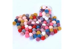 DAHI bunte Pompons 120 stk Bommeln bälle 15mm Flauschigen Plüsch Bälle Filzbälle Filzkugeln Pom Pom Set zum Basteln DIY Kreative Handwerk (120pcs/1.5cm)