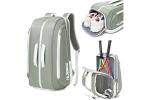 TILDOSAC Tennis Bag Racket Bag for Tennis Padel, Large Sport Pickleball Bag for Men Women with Shoe Compartment,Laptop Sleeve,Fence Hook,Ball Sleeve