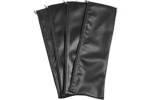 GALPADA Microphone Storage Bag Made of Robust PU Leather with Zip Portable Microphone Protective Bag for Musical Instruments Accessories 12 x 4 Inch Dust and Scratch Protection