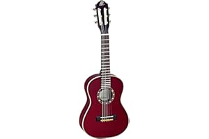 Ortega Guitars 1/4 Konzert Gitarre – Family Series – Inklusive Gig Bag – Fichte, Mahagoni, Rot (R121-1/4WR)