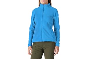 Outdoor Ventures Damen Fleecejacke mit Durchgehendem Reißverschluss Stehkragen Frauen Leichte Fleece Sweatjacke Antistatische Elektrizität Damenjacke für Laufen, Wandern und Freizeit