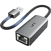 uni USB Ethernet Adapter 3.0 1000Mbps LAN Adapter, USB RJ45 Adapter aus Aluminium und Nylon, treiberfreier Netzwerkadapter fü