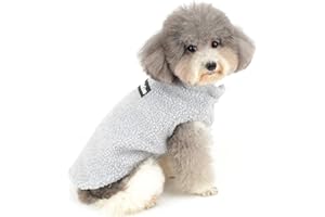 Zunea Manteau d'hiver en Polaire pour Petit Chien Chat Pet Chiot Veste Pull Chaud Animal Vetement Chihuahua Manteau Sweats à Capuche Vêtements Gris S
