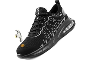 SUADEX Sicherheitsschuhe Herren Arbeitsschuhe Damen Leicht Atmungsaktiv Unisex Stahlkappenschuhe