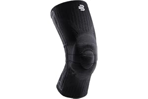 Bauerfeind, 1 Unisex Höger/Vänster knästöd, För sport och träning, Stöder knät under sport, Silikonring, Storlek: XXL, Helsvart, 70000352