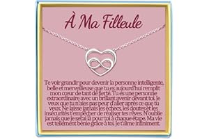 TEMULNEE Belle Fille Collier Maman Cadeau Soeur de Coeur Meilleure Amie Mamie Tata Niece Marraine Demande Filleule Cousine Copine ATSEM AESH Nounou Maitresse Institutrice Maternelle Bijou Idee Original Noel